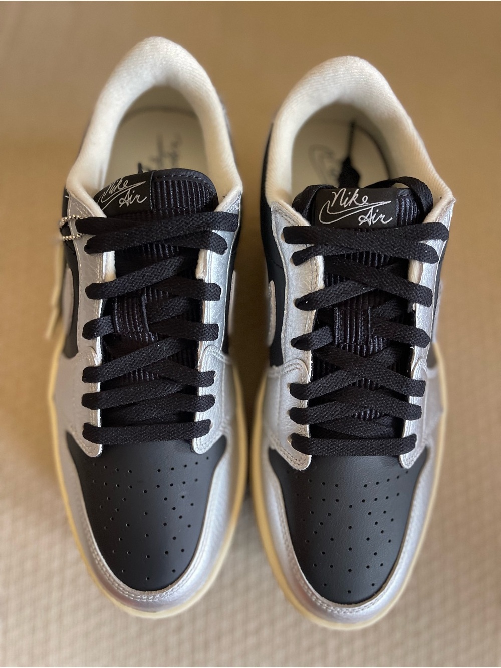 Size 10 - Nike Air Jordan 1 Triple Stack Metallic Silver HV8288-001 Women's NEW - Picture 2 of 10